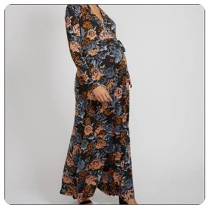 Motherhood Maternity Fall Floral Wrap Dress